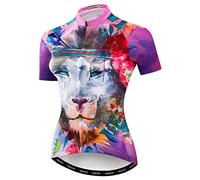Hotlion Estate Traspirante Ciclismo Jersey Donne Mountain Bike Jersey Quick Dry Bicicletta Camicia Manica Corta Ciclismo Abbigliamento, CF2005., S