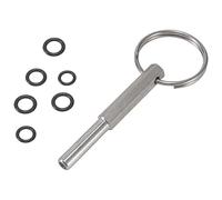 HOTMNTY Chiave a testa ovale per macchina da caffè con portachiavi e 6 anelli in gomma, cacciavite ovale drive bit strumenti di riparazione macchina da caffè compatibili con Nespresso Jura Krups AEG