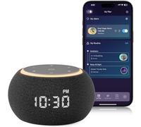 Hotmoon Luna Pro Sveglia con Sound Machine, sveglia a doppio stadio, 507 suoni per dormire, luce intelligente e timer, rosa, verde, marrone, bianco, macchina per il rumore per dormire, per adulti