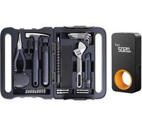 HOTO 40 Pezzi Cassetta Attrezzi Completa e Metro Laser con 30m,