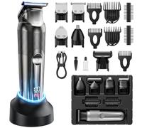 HOTOIQ Set di tagliacapelli tutto in uno, 5 pezzi, rasoio per capelli e barba, kit per la toelettatura degli uomini, lame delicate sulla pelle