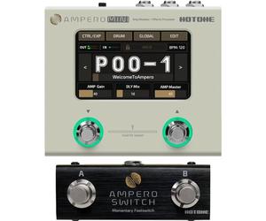 HOTONE Ampero Mini MP50VN e Ampero FS-1 Dual Footswitch Bundle - Processore multi-effetti per chitarra Touch Screen Modellazione Armadietti IR