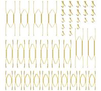 Hotop 20 Appendini per Piatti a Parete Invisibili 4/5/ 6/8/ 10 Pollici Appendipiatti da Esposizione Decorativi in Filo Metallico Portapiatti da Muro in Acciaio con 20 Ganci con Chiodi (Oro)