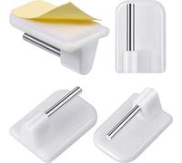 Hotop 20 Pacchi Ganci Autoadesiva Ganci di Adesivo per Finestre per Tenda di Rete Canne, Plastica, 100%, Bianco