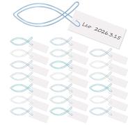 Hotop 20 Pezzi Bomboniere a Forma di Pesce per Battesimo, Comunione e Prima Comunione Bomboniere per Cresima e Prima Comunione Set di Decorazioni da Tavola a Forma di Pesce(Serie Blu)