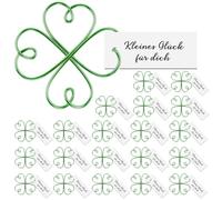 Hotop 20 Pezzi Regali Portafortuna a Forma di Quadrifoglio per Colleghi Dipendenti Team Amici Famiglia Piccoli Regali Fortunati di Addio Grazie per Natale e Capodanno(Kleines Glück für dich)