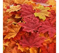 Hotop 300 Pezzi Foglia di Acero Artificiale Autunno Foglie d'Acero Foglie Autunnali Colorate per Arte Scrapbooking Matrimonio Casa Decorazioni Halloween Festa Giorno del Ringraziamento