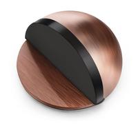 Hotop Fermaporta da Pavimento Autoadesivo Fermaporta Ovale in Acciaio Inox Protezione da Parete Montata a Pavimento Ferma Porta a Mezzaluna Semicircolare Lucido con Colle(Bronzo Rosso,1 pz)