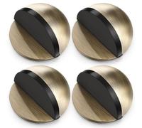 Hotop Fermaporta da Pavimento Autoadesivo Fermaporta Ovale in Acciaio Inox Protezione da Parete Montata a Pavimento Ferma Porta a Mezzaluna Semicircolare Lucido con Colle(Colore Bronzo,4 pz)