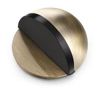 Hotop Fermaporta da Pavimento Autoadesivo Fermaporta Ovale in Acciaio Inox Protezione da Parete Montata a Pavimento Ferma Porta a Mezzaluna Semicircolare Lucido con Colle(Colore Bronzo,1 pz)