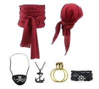 HotoPink Set di 6 accessori pirata