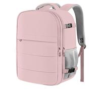 HOTOR Zaino - Zaino da Viaggio Aereo Bagaglio a Mano Approvato per Volo per Uomo e Donna, Zaino per Laptop da 15,6" e Accessori da Viaggio, per Lavoro, Affari, Weekend e Università, 33x21x47(Rosa)