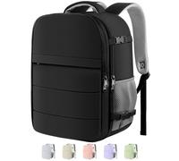 HOTOR Zaino - Zaino da Viaggio Aereo Bagaglio a Mano Approvato per Volo per Uomo e Donna, Zaino per Laptop da 15,6" e Accessori da Viaggio, per Lavoro, Affari, Weekend e Università, 30x20x44 (Nero)