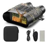 HOTPEAK Binocolo Visione Notturna, 112 MP 4K Binocolo Notturno con Zoom 12X & Batteria Ricaricabile 5000mAh, Scheda 64GB Inclusa, Visione Infrarossa a Colori