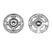 Hotpoint Ariston - Bruciatore Spartifiamma Tripla corona originale Sabaf C00283228-482000031570 completo di copertura smaltata nera opaca per cucina piano cottura - SBF050/OP