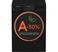Hotpoint Ariston Lavatrice 10 Kg Classe A-30% Profondità 58 cm Centrifuga 1400 giri Inverter Vapore colore Nero - HB 103B CARE IT