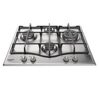 Hotpoint Ariston PCN 641 T/IX/HAR Piano Cottura 4 Fuochi a Gas 60 cm (1 Bruciatore Tripla Corona) colore Inox