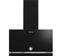Hotpoint PHVP62FLMK - Cappa da cucina angolata, 60 cm, colore: nero