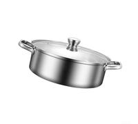Hotpot diviso da 28 cm per 3-4 persone in acciaio inox 316 (pentola calda | Due camere separate, cuocere insieme brodo piccante e delicato, perfetto per gusti misti