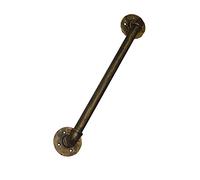 HOTRA Corrimano per Scale a Tubo Ottone Antico Ringhiera per Scale in Ferro Battuto Industriale Staffe Montaggio Parete Asta di Supporto per Ringhiera delle Scale (Color : Golden Bronze, Size : 60cm)