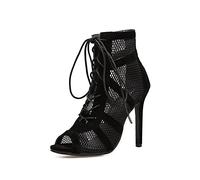 HOTRA Sandali alla Schiava Donna con Tacco Stivaletti alla Caviglia Scarpe da Gladiatore Aperte con Lacci in Punta Tacco della Pompa del Partito Sandali con Cinturino Incrociato