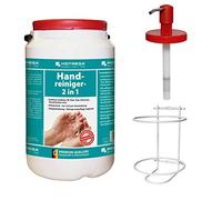 HOTREGA Pulitore manuale 2 in 1, 3 l, con sistema di erogazione con supporto a parete, pulisce e cura, dermatologicamente testato