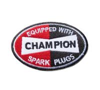 hotrodspirit - Patch Candela Champion Spark Plugs Ovale stemma Deco Giacca Garage
