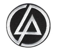 hotrodspirit - Patch Linkin Park Logo Nero Bianco Rotondo 7,5 cm Toppa termoadesiva Rock