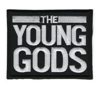 Hotrodspirit Toppa termoadesiva The Young Gods, 10 x 8 cm, colore: Nero | Toppa ricamata ufficiale The Young Gods, motivo bianco su sfondo nero, da cucire o termocolla, 10 x 8 cm