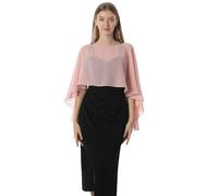 Hotshawl Capelets - Mantello da donna in chiffon, scialli e sciarpe per abito da sera o da sposa, Oro rosato, taglia unica