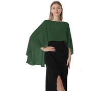 Hotshawl Chiffon Cape001 Scialle Pashmina, Verde Muschio, Taglia Unica Donna