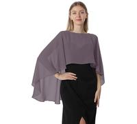 Hotshawl Chiffon Cape001 Sciarpa Pashmina, Grigio Pietra, Taglia Unica Donna