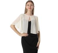 Mantella in chiffon, mantelle morbide, scialli e stole per abito da sera, mantella da sposa, accessori scialle anni '20 per donna, taglia unica