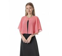 Hotshawl Mantella in chiffon, mantelle morbide, scialli e stole per abito da sera, mantella da sposa, accessori scialle anni '20 per donna, Corallo, taglia unica