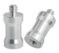 Hotshoe/Coldshoe Adapter LUORNG 2PCS 1/4 pollici femmina a 1/4 pollici maschio convertitore filettato vite adattatore Spigot per Studio Light Stand, Hotshoe/Coldshoe adattatore testa a sfera Flash