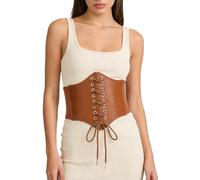 HOTSO Cintura e Corsetto Retrò Alta Qualità Largo Elastico in Pizzo per Vestire e Abiti da Sera