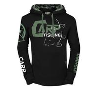 HOTSPOT DESIGN Carpfishing Eco 2.0, nero, Felpa con cappuccio, Per i pescatori