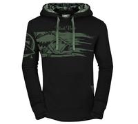 Felpa cappuccio Hotspot Design mod.fishing mania BLACK BASS CAMO pesca "SIZE XL"