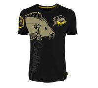 HOTSPOT DESIGN Fishing Mania Carpfishing, nero-giallo, Maglietta