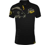 HOTSPOT DESIGN Fishing Mania Carpfishing, nero-giallo, Polo da carpista
