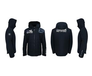 HOTSPOT DESIGN Zipped Jacket Big Game, azzurro, Giacca con cappuccio