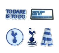 Hotspur - 5 ciondoli a forma di coccodrillo a forma di pallone da calcio, in PVC impermeabile, accessori per bambini, uomini, donne, regali sportivi