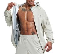 HOTSUIT Tuta da sauna da uomo, per perdita di peso, per boxe, allenamento, sauna, giacca e pantaloni Grigio XL