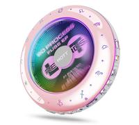 HOTT C901 - Lettore CD portatile Kpop con Bluetooth 5.3, lettore CD anti-salto, ricaricabile, 1800 mAh, con supporto scheda TF, 12 cartelli astrologici, luce RGB, piccoli lettori CD per auto e viaggi