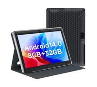 HOTTABLET Tablet 7 pollici Android 14.0 con custodia protettiva, 8 GB (4 + 4 GB espandi) RAM + 32 GB ROM, schermo IPS, doppia fotocamera, Bluetooth 5.0 WiFi Tab (nero)