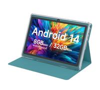 HOTTABLET Tablet 7 pollici Android 14.0 con custodia protettiva, 8 GB (4 + 4 GB espandi) RAM + 32 GB ROM, schermo IPS, doppia fotocamera, Bluetooth 5.0 WiFi Tab (blu navy)