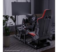 Hottoby Cockpit 8040 In Alluminio Con Supporto Monitor E Sedile Rosse Per G920