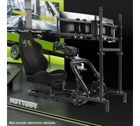 Hottoby Cockpit da corsa con supporto per triplo monitor e sedile per Logitech