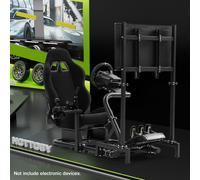 Hottoby Cockpit gara con sedile nero e supporto TV per Logitech G29 G920 G923