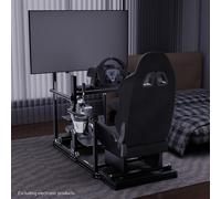 Hottoby Corsa Sim Alluminio Cockpit Con Sedile Nero & TV Stand Logitech G920